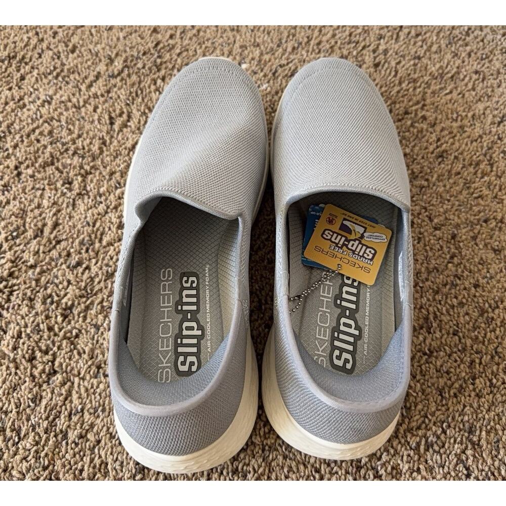 NWT Skechers Go Walk Slip On Shoes Men’s 9.5 Gray Lightweight Comfort Walking - Picture 5 of 10